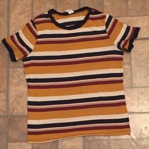 Short sleeve mutli color blouse